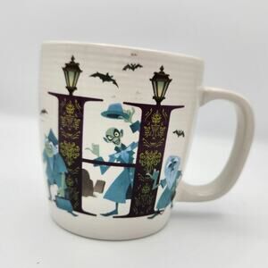 Haunted Mansion Disney Parks ABC Coffee Mug Letter H Collectible Spooky Monogram